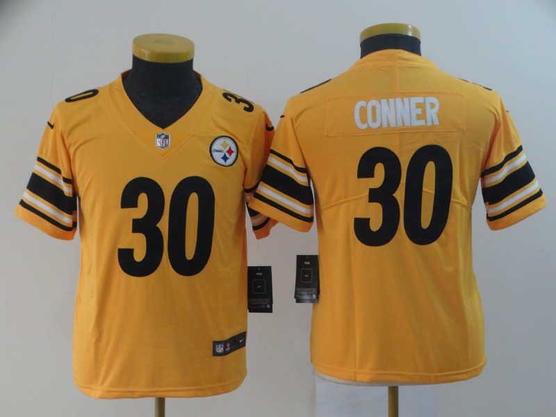 youth Pittsburgh Steelers #30 Conner yellow Nike Limited NFL Jerseys->pittsburgh steelers->NFL Jersey